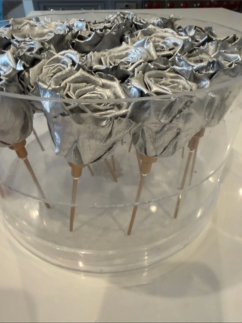 Silver forever roses by La fleur